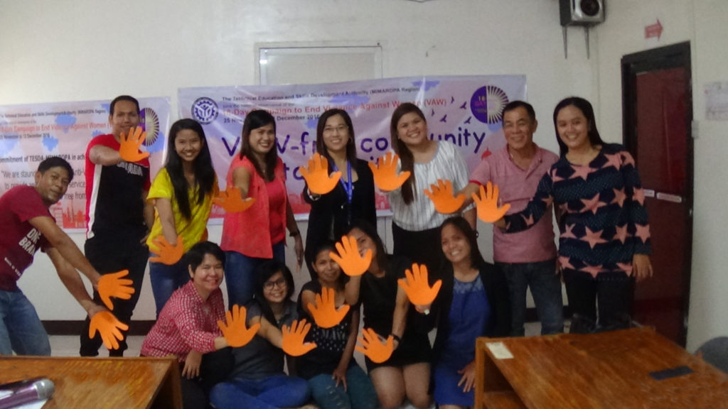 "Oranging of hands" as stoppage of VAW