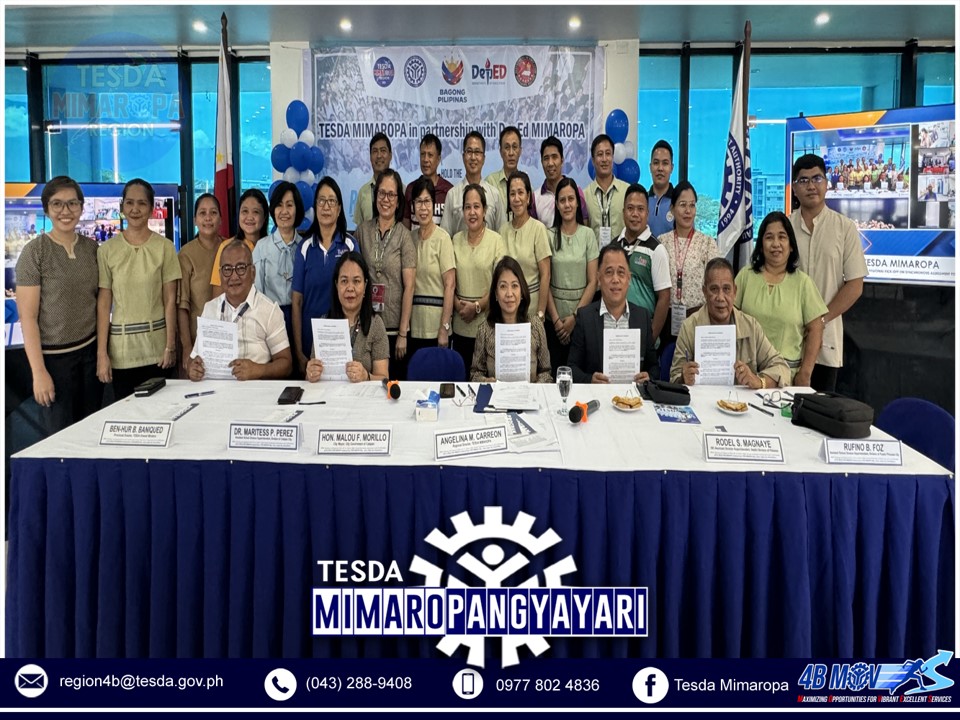 TESDA MIMAROPA and DepEd Pens Alliance to Empower Senior High School Graduates in the Region through Assessment and Certification