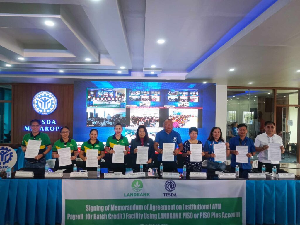 PISO Plus Account for TESDA 4B Scholars Project Launching and MOA Signing with Land Bank of the Philippines